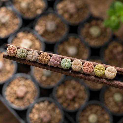 Baby lithops living - living, stones